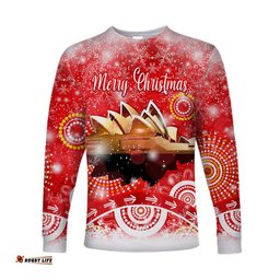 Custom Personalised Australia Sydney Opera House Christmas Long Sleeve T-shirt Original Style Red