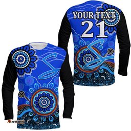 Custom Personalised Adelaide Strikers Long Sleeve T-shirt Cricket Indigenous Aboriginal