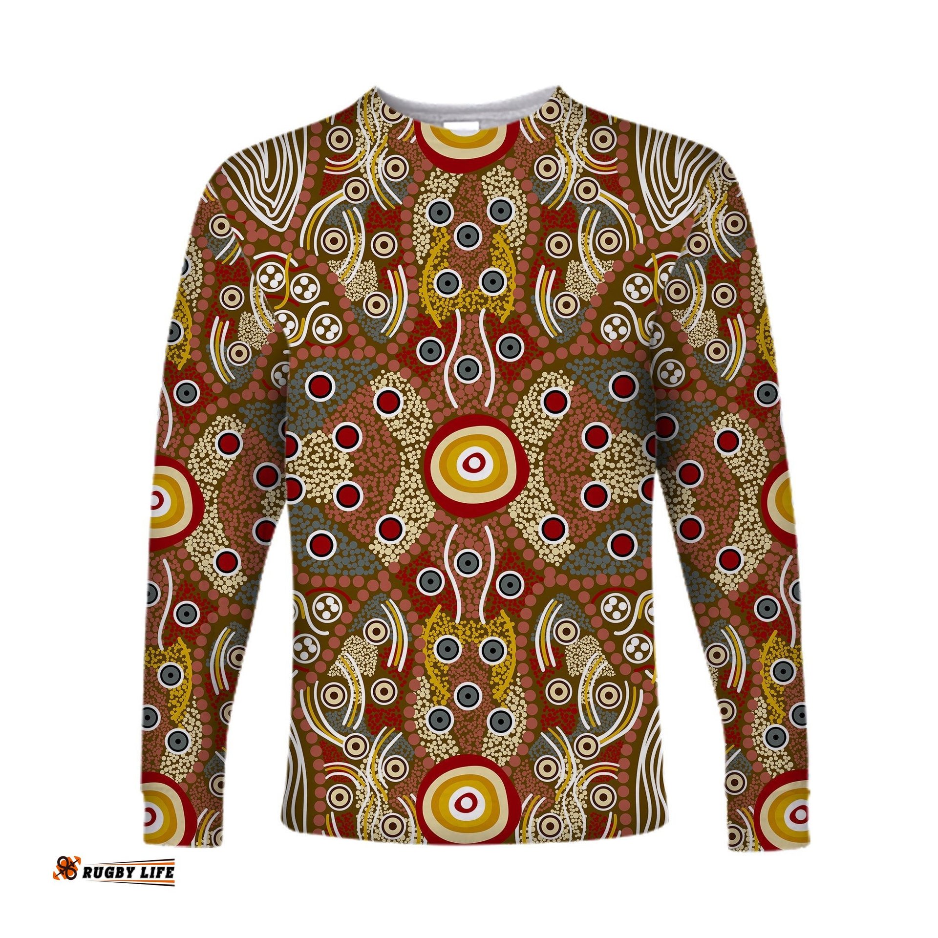 Aboriginal Art Dot Long Sleeve T-shirt Indigenous NO.2