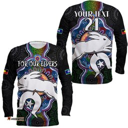 Custom Personalised NAIDOC Week For Our Elders Long Sleeve T-shirt Rabbitoths Indigenous