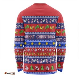 Australia Christmas Custom Long Sleeve T-shirt - Aussie Christmas Flamingo Summer Vibes Blue Long Sleeve T-shirt