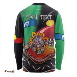 Australia Aboriginal Custom Long Sleeve T-shirt - The Rainbow Serpent Dreamtime Give Shape To The Earth Long Sleeve T-shirt