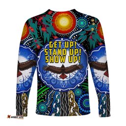 Custom Personalised NAIDOC Long Sleeve T-shirt Get Up Stand Up Show Up