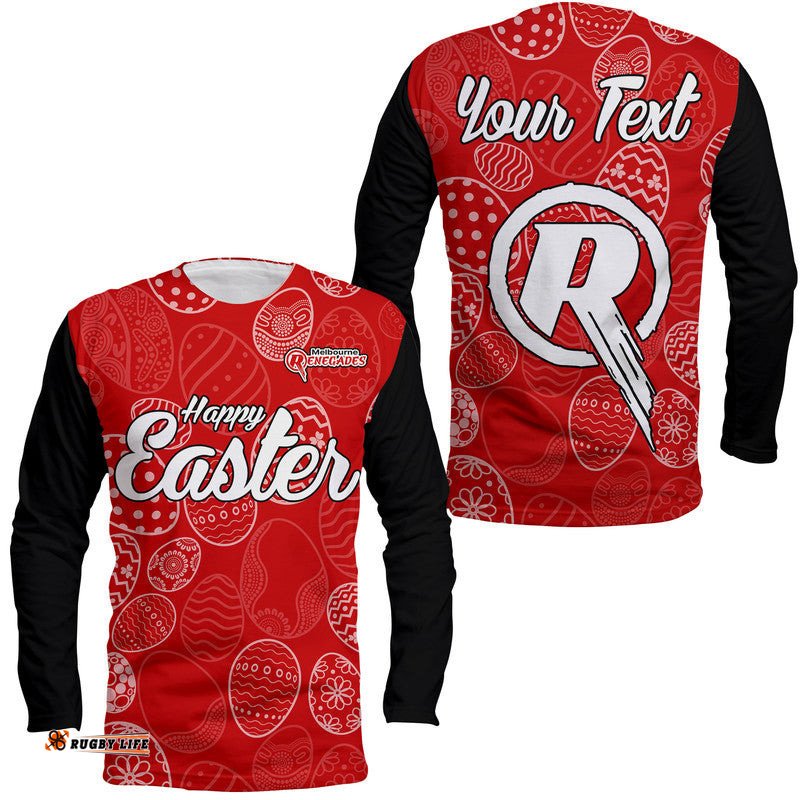 Custom Personalised Melbourne Renegades Cricket Happy Easter Day Long Sleeve T-shirt Simple Style