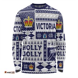 Victoria Christmas Long Sleeve T-shirt - Holly Jolly Chrissie Long Sleeve T-shirt