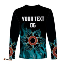 Custom Personalised And Number Brisbane Heat Long Sleeve T-shirts Cricket Simple Style