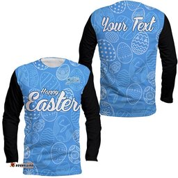 Custom Personalised Adelaide Strikers Cricket Happy Easter Day Long Sleeve T-shirt Simple Style