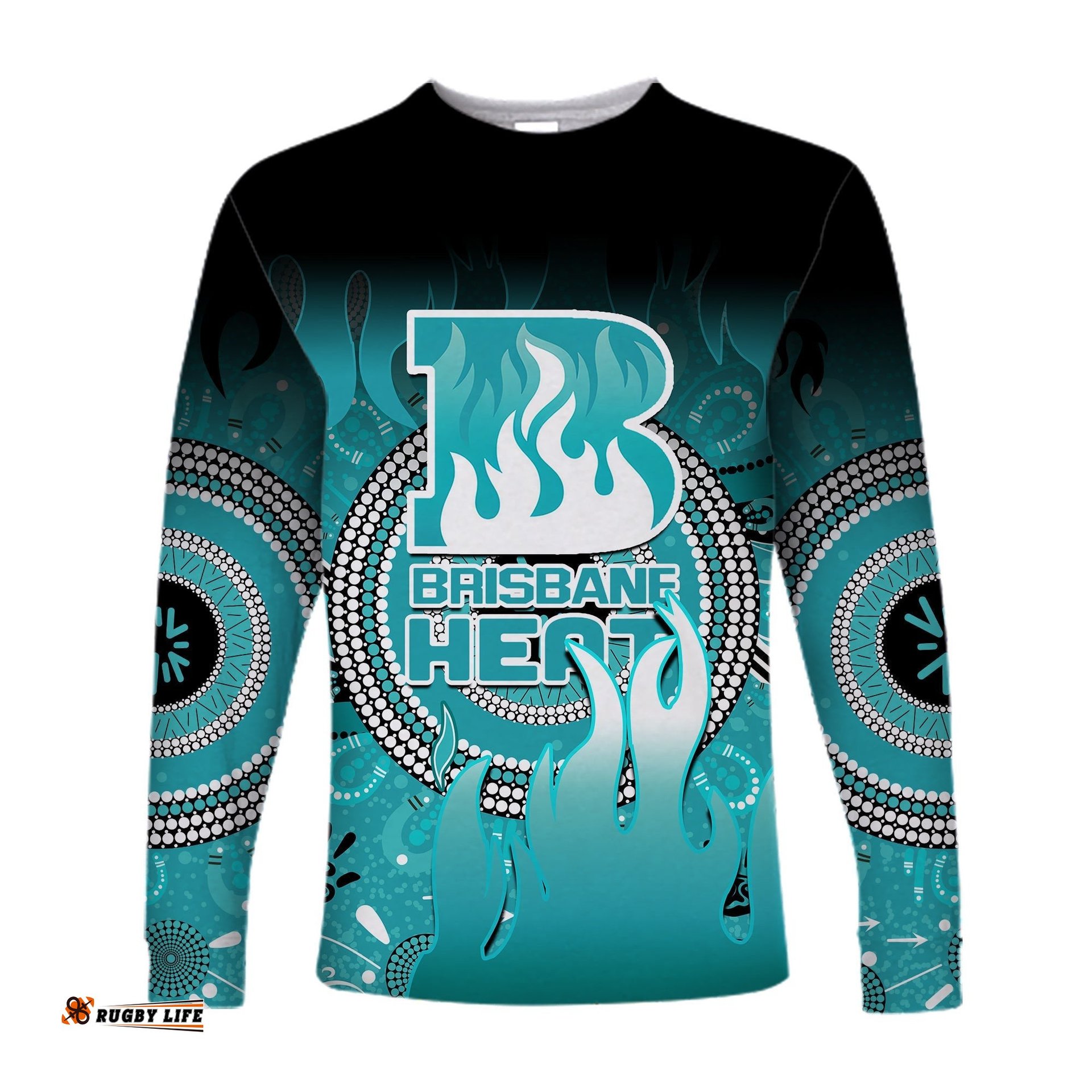 Brisbane Heat Long Sleeve T-shirt Aboriginal Sunshine
