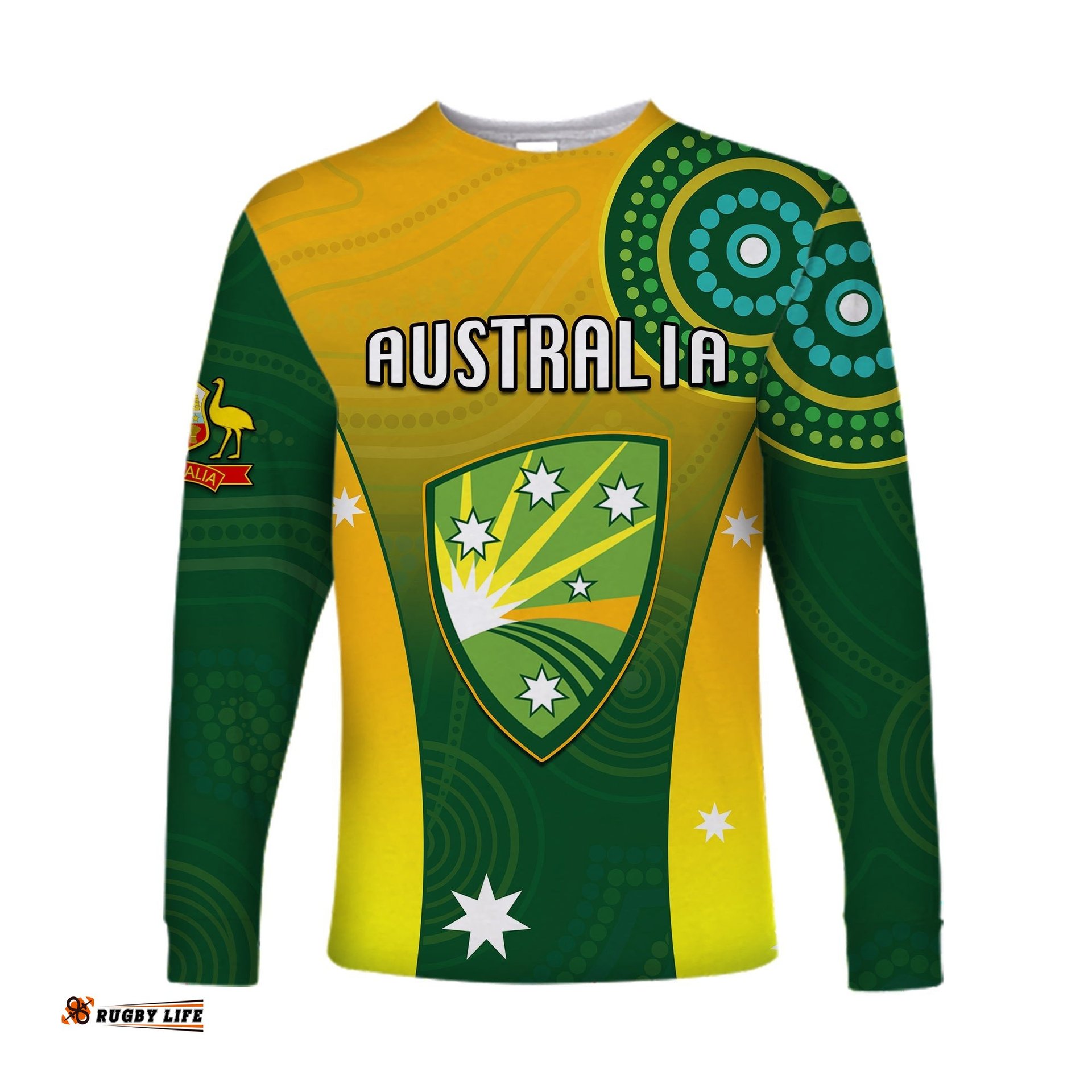 Cricket Australia Long Sleeve T-shirt Unique Aboriginal