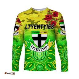 Custom Personalised Ltyentye Apurte ANZAC Long Sleeve T-shirt Indigenous Ltyentyies