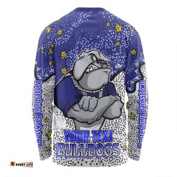 Canterbury-Bankstown Bulldogs Custom Long Sleeve T-Shirt - Team With Dot And Star Patterns For Tough Fan Long Sleeve T-Shirt