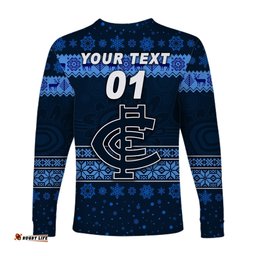 Custom Personalised Carlton Blues Long Sleeve T-shirts Christmas Simple Style