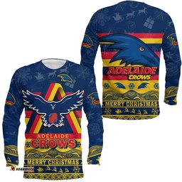 Adelaide Crows Unique Winter Season Long Sleeve T-shirt Adelaide Merry Christmas