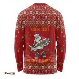 Australia Christmas Fishing Custom Long Sleeve T-shirt - All I Want For Christmas Is A Big Bass Long Sleeve T-shirt