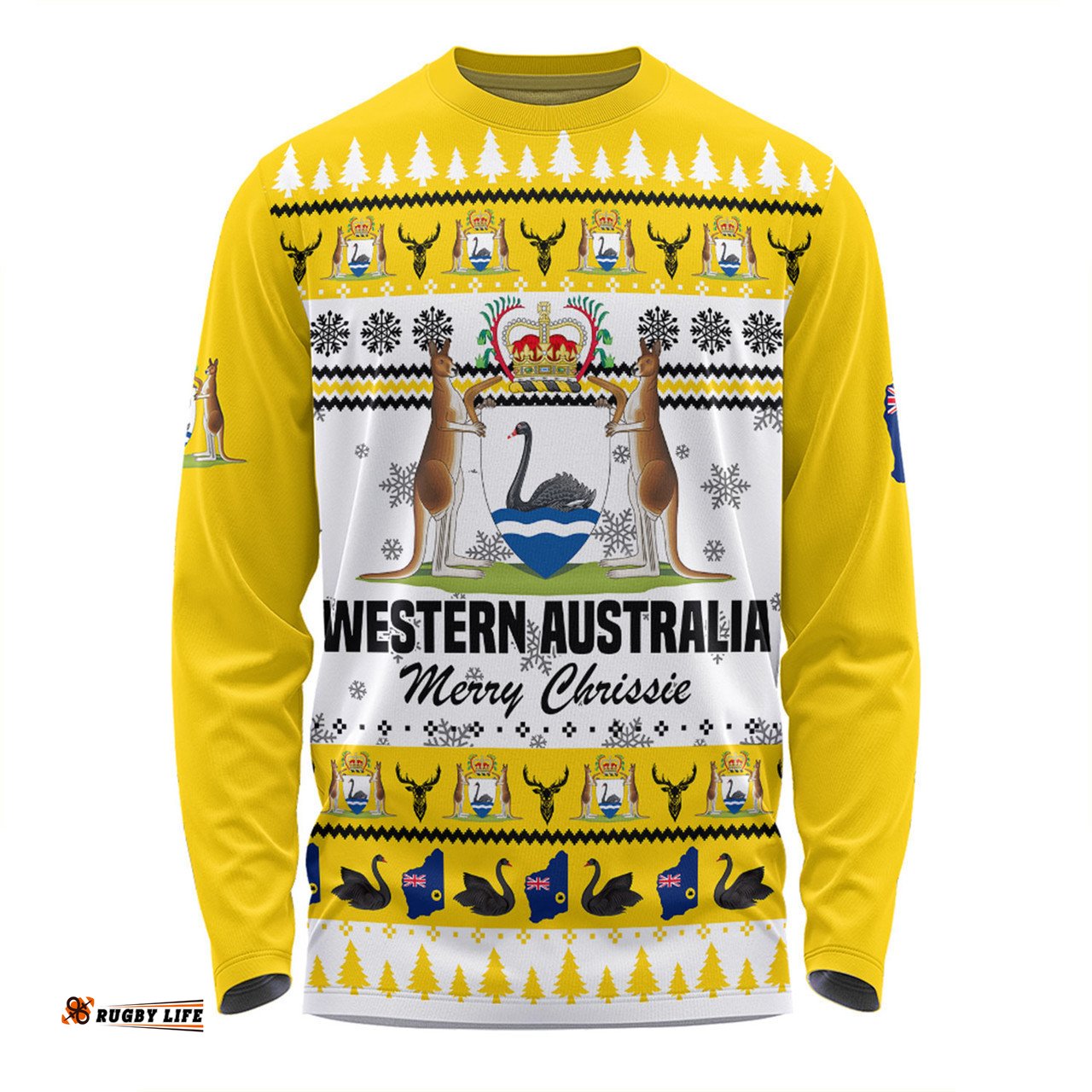 Western Australia Christmas Long Sleeve T-shirt - Merry Chrissie Long Sleeve T-shirt