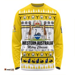 Western Australia Christmas Long Sleeve T-shirt - Merry Chrissie Long Sleeve T-shirt