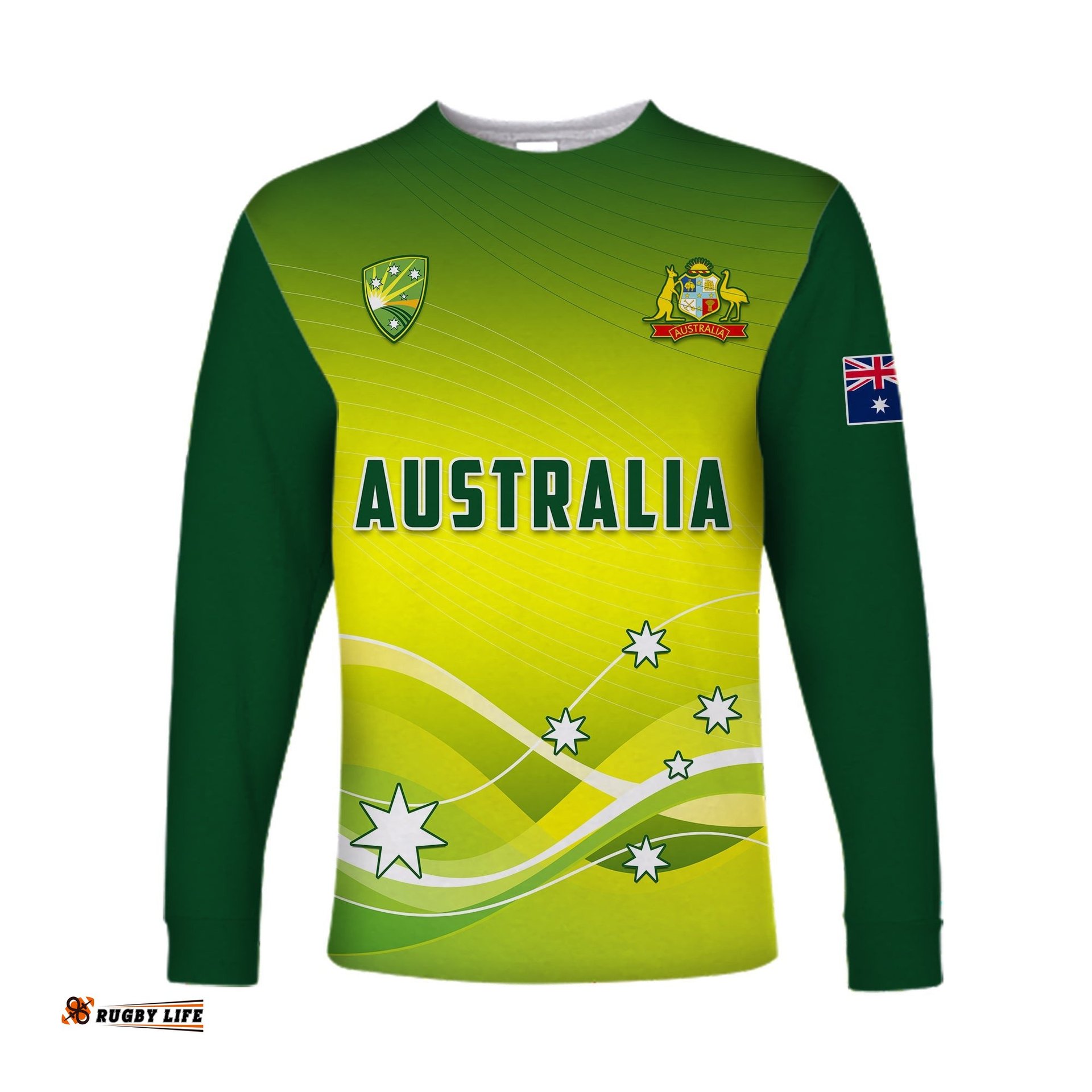 Cricket Australia Long Sleeve T-shirt Simple Style