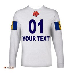 Custom Personalised Barbados Cricket Pride Long Sleeve T-shirt Special Style