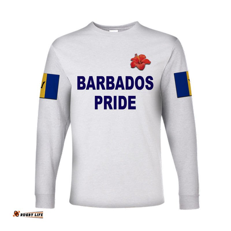 Custom Personalised Barbados Cricket Pride Long Sleeve T-shirt Special Style