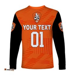 Custom Personalised Brisbane Roar Long Sleeve T-shirt Soccer Club Original Style Orange