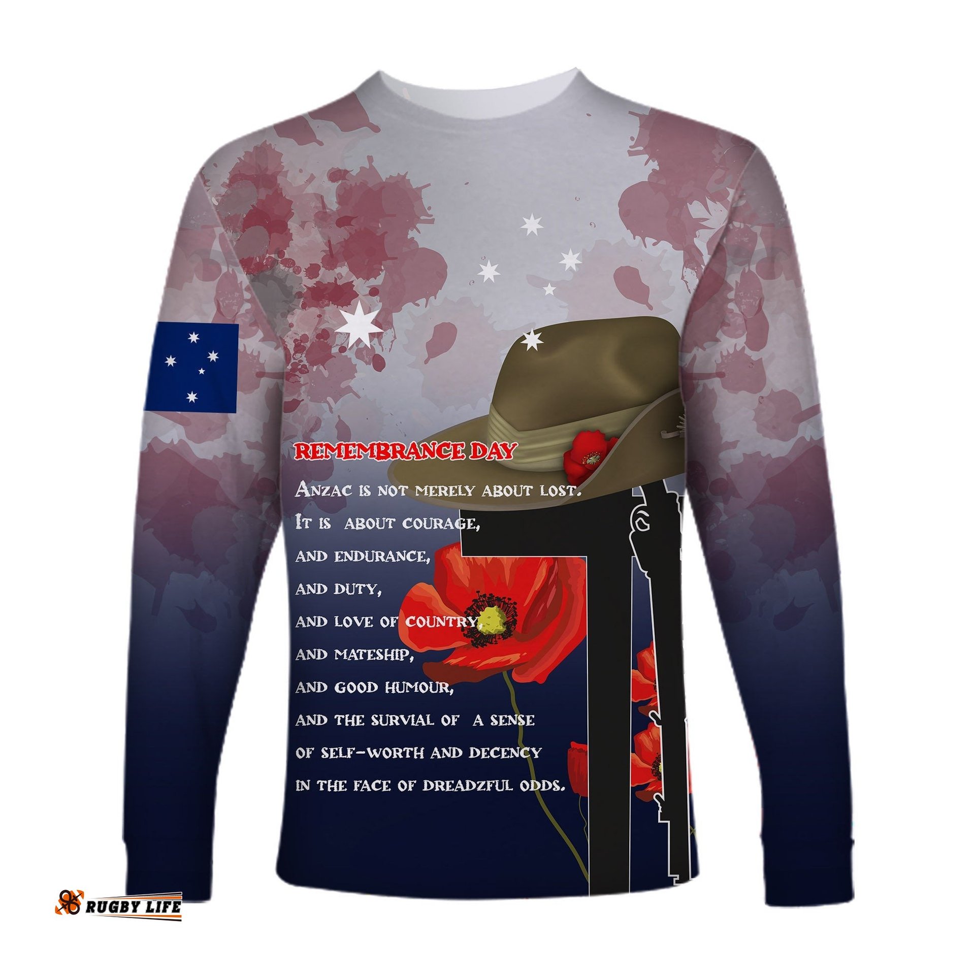 Anzac Day Long Sleeve T-shirt Remembrance Day