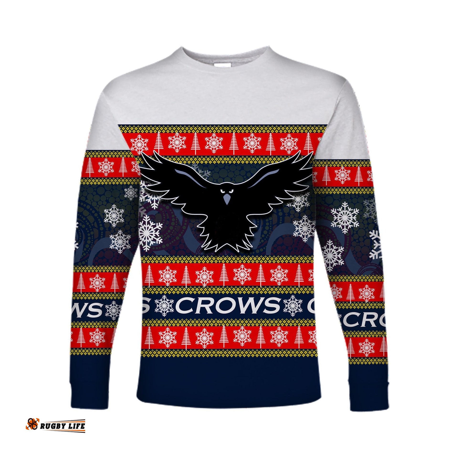 Adelaide Crows Long Sleeve T-shirt Christmas Style