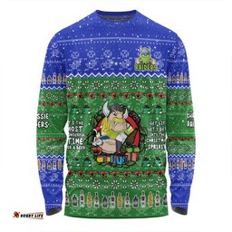 Canberra Raiders Christmas Custom Long Sleeve T-shirt - Chrissie Spirit Long Sleeve T-shirt