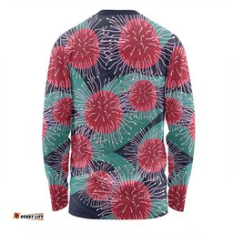 Australia Aboriginal Long Sleeve T-shirt - Australian Hakea Flower Artwork Long Sleeve T-shirt