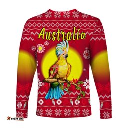 Australia Christmas Long Sleeve T-shirt Be Loved Cockatoo