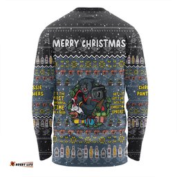 Penrith Panthers Christmas Custom Long Sleeve T-shirt - Chrissie Spirit Black Long Sleeve T-shirt
