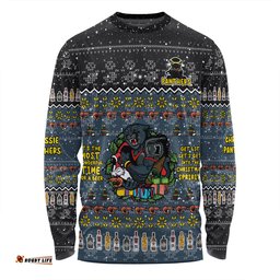 Penrith Panthers Christmas Custom Long Sleeve T-shirt - Chrissie Spirit Black Long Sleeve T-shirt
