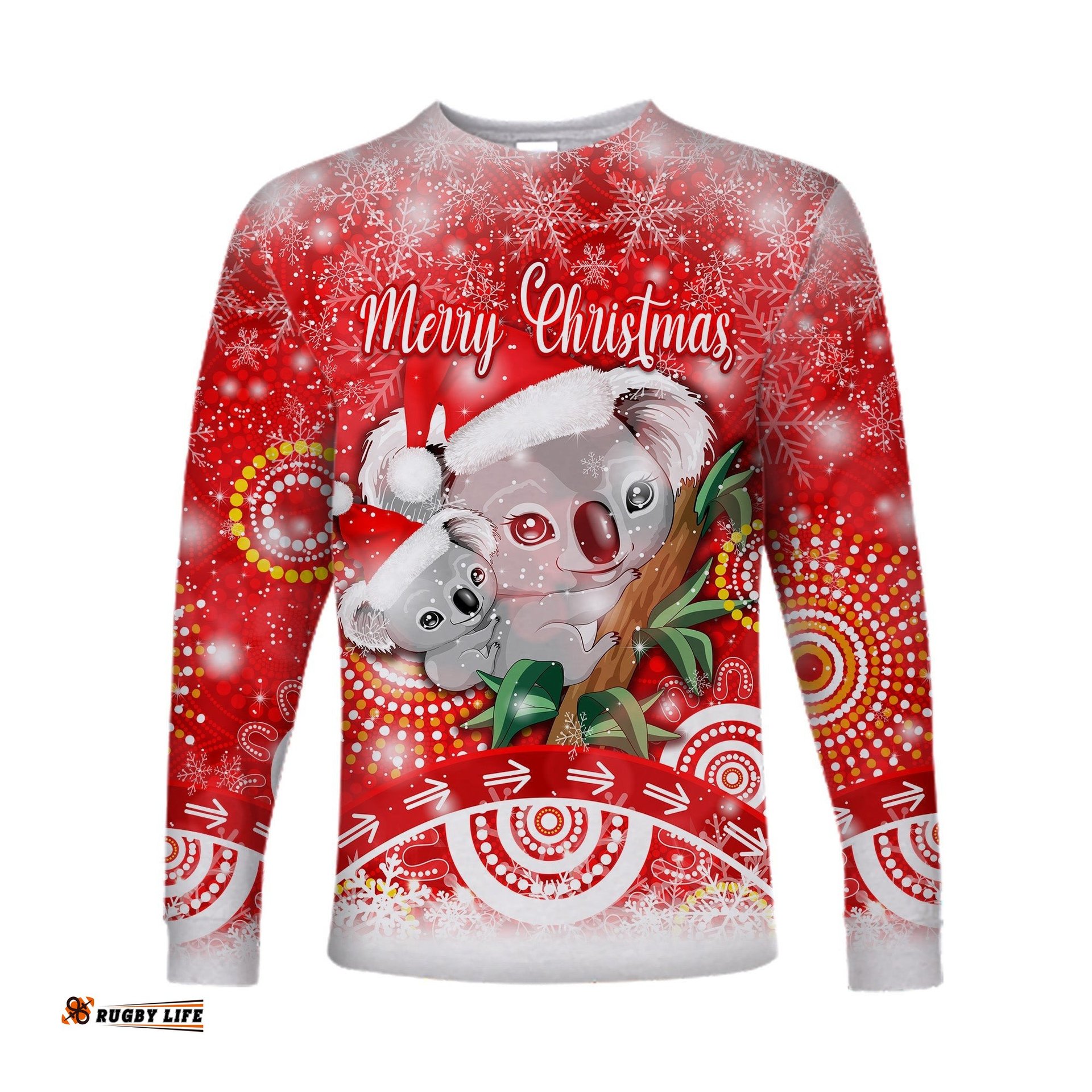 Australia Koala Christmas Long Sleeve T-shirt Original Style Red