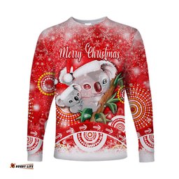 Australia Koala Christmas Long Sleeve T-shirt Original Style Red