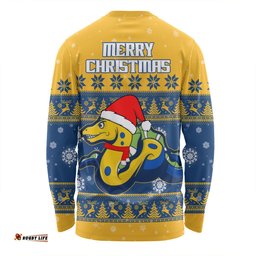 Parramatta Eels Christmas Custom Long Sleeve T-shirt - Special Ugly Christmas Long Sleeve T-shirt