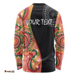 Australia Aboriginal Custom Long Sleeve T-shirt - Aboriginal Art Style Abstract Long Sleeve T-shirt