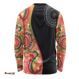 Australia Aboriginal Custom Long Sleeve T-shirt - Aboriginal Art Style Abstract Long Sleeve T-shirt