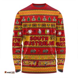 South Australia Christmas Custom Long Sleeve T-shirt - Happy Chrissie Ugly Style Long Sleeve T-shirt