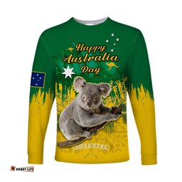Australia Day Long Sleeve T-shirt Koala Sydney Opera House National Color