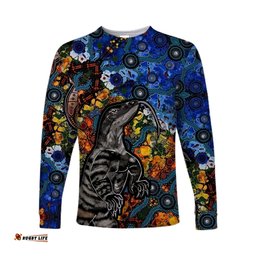Aboriginal Lizard Tribal Long Sleeve T-shirt