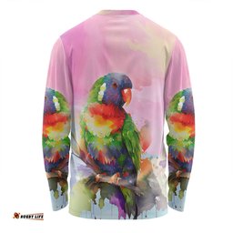 Australia Rainbow Lorikeets Long Sleeve T-shirt - Rainbow Lorikeets Color Art Long Sleeve T-shirt