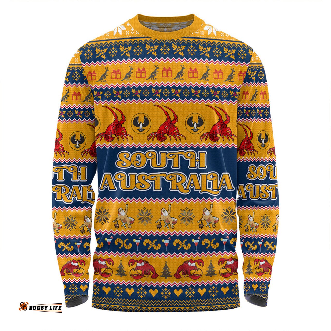 South Australia Big Things Christmas Custom Long Sleeve T-shirt - The Big Lobster Long Sleeve T-shirt
