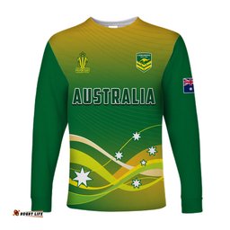 Australia Rugby Long Sleeve T-shirt Champions RLWC Kangaroos World Cup Rugby