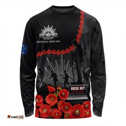 Australia Anzac Day Long Sleeve T-shirt - Anzac Day Lest We Forget Camouflage Pattern Long Sleeve T-shirt