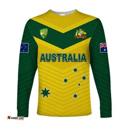 Australia Cricket Long Sleeve T-shirt Go Aussie Champions