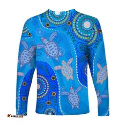 Aboriginal Art Turtle Long Sleeve T-shirt Indigenous Simple