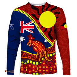Australia Day Indigenous Art Long Sleeve T-shirt