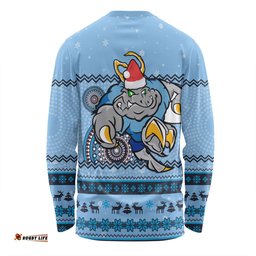 New South Wales Cockroaches Christmas Custom Long Sleeve T-shirt - Ugly Xmas And Aboriginal Patterns For Die Hard Fan Long Sleeve T-shirt
