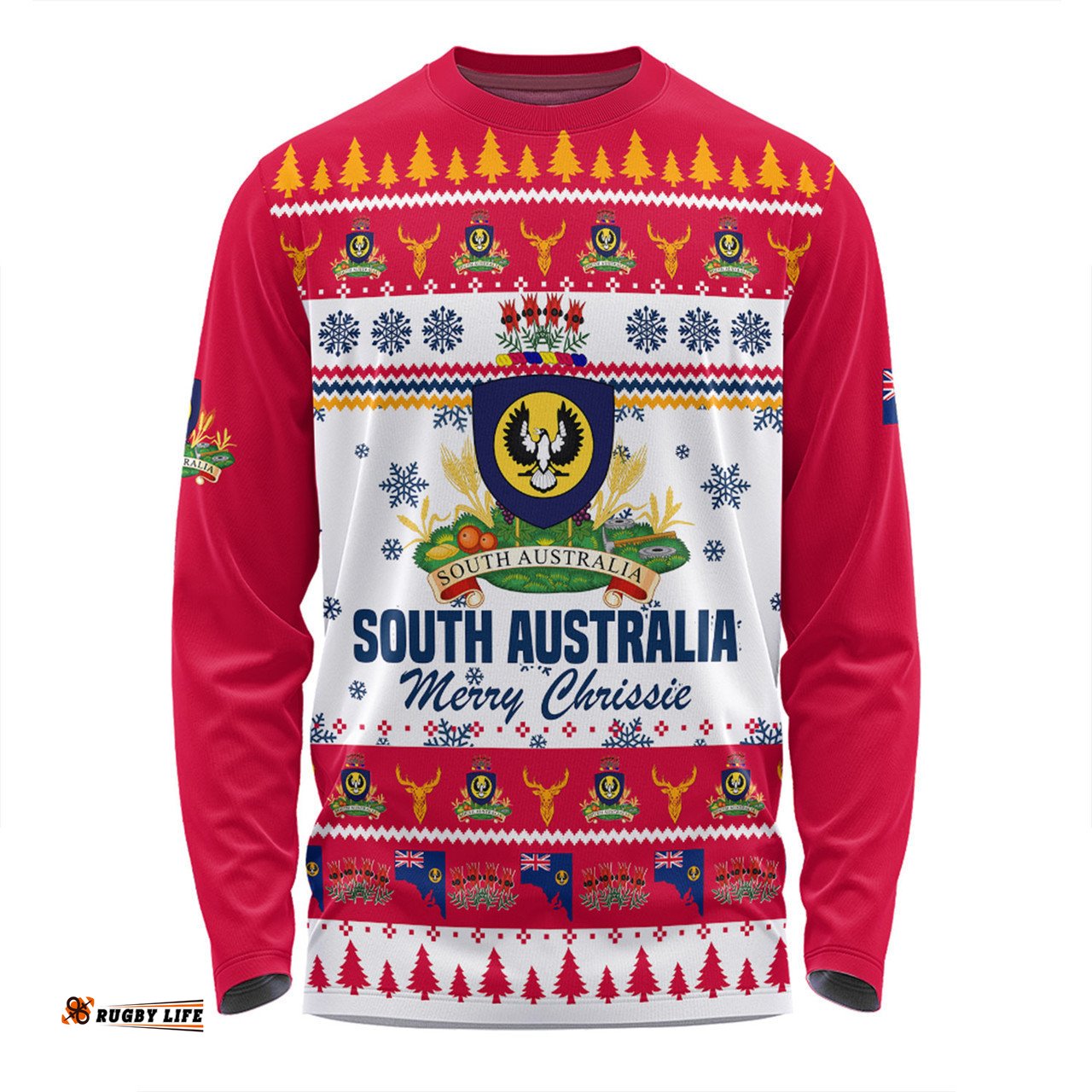 South Australia Christmas Long Sleeve T-shirt - Merry Chrissie Long Sleeve T-shirt
