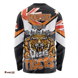 Wests Tigers Long Sleeve T-shirt - Happy Australia Day We Are One And Free