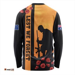 Australia Long Sleeve T-shirt Lest We Forget Sunset Simple Style